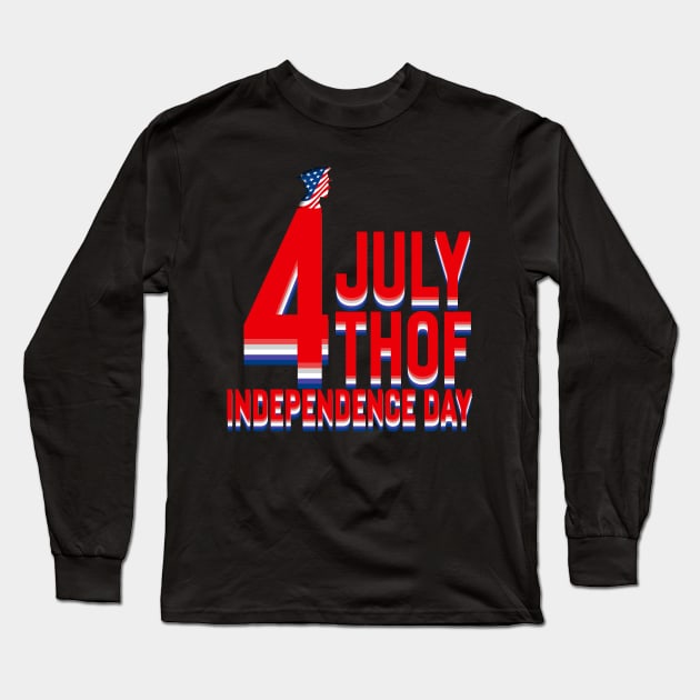 4th of july independece  day Long Sleeve T-Shirt by UnderDesign